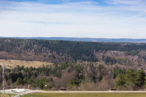 Widok na wiosenne Bieszczady z miejscowości Arłamów