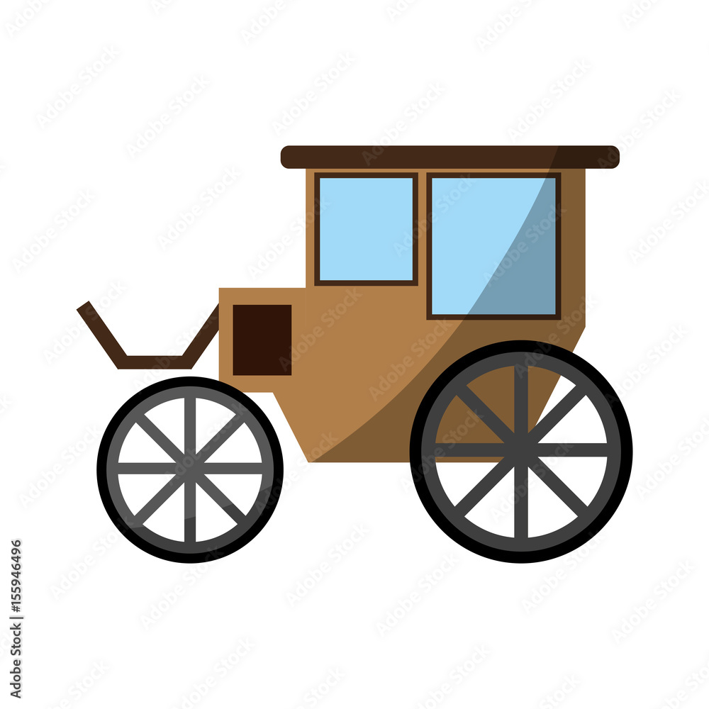 carriage wagon icon image vector illustration design 