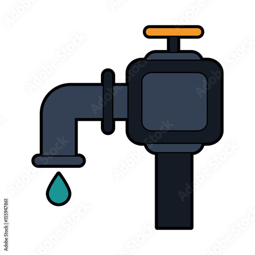 faucet and water drop icon image vector illustration design 