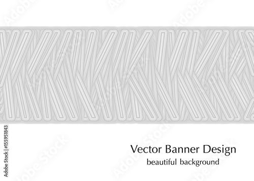 Gray banner with lines, vector background design for web