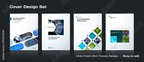 Wallpaper Mural Abstract vector business template set. Brochure layout, cover mo Torontodigital.ca