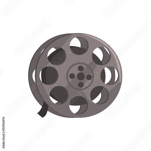 Film reel, video tape sign vector Illustration