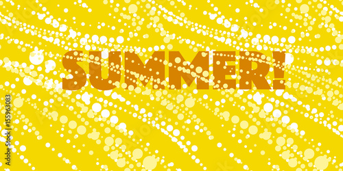 Sun shine joyful summer pattern vector illustration. White and yellow paint dot setter concept summer design element for header, card, banner, other print and web projects.