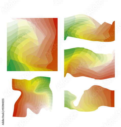 abstract color design element vector illustration. colorful geometric dynamic...