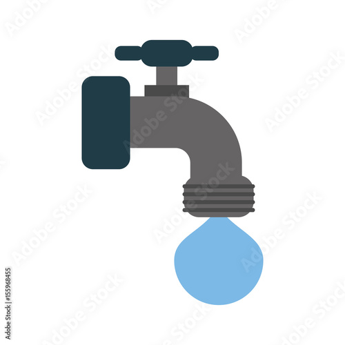 faucet with water drop icon image vector illustration design 