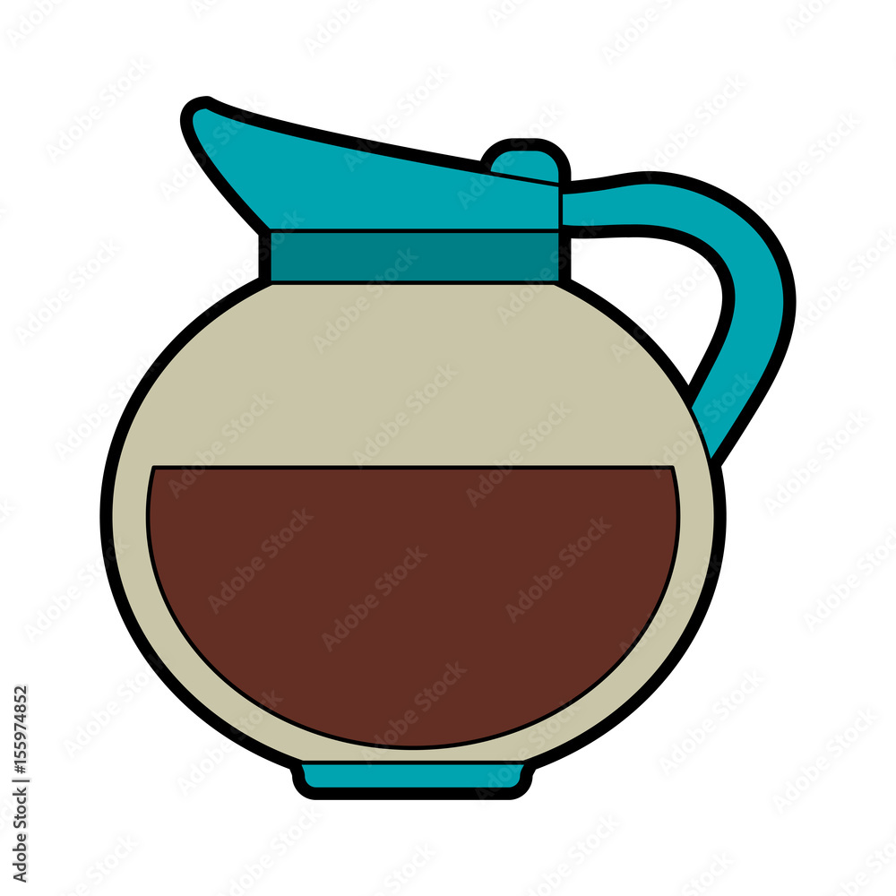 Obraz premium kettle coffee beverage icon image vector illustration design 