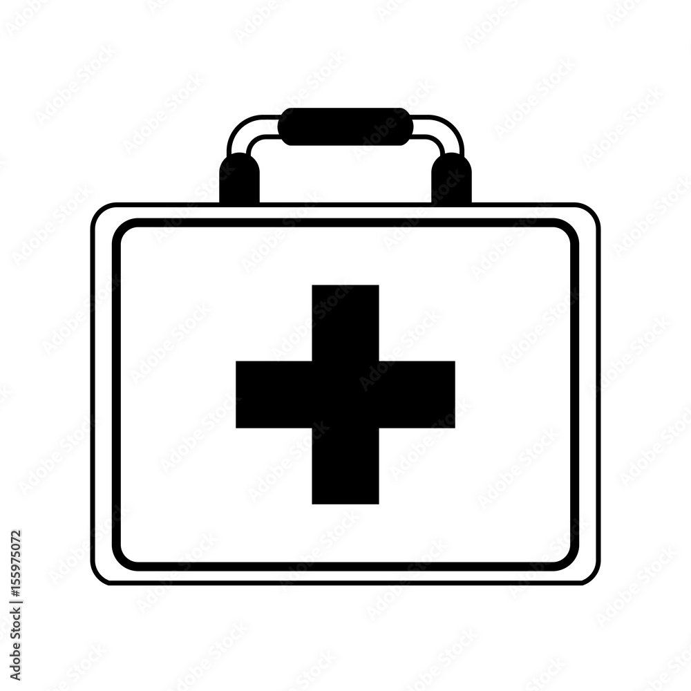 Obraz premium first aid kit healthcare related icon image vector illustration design 