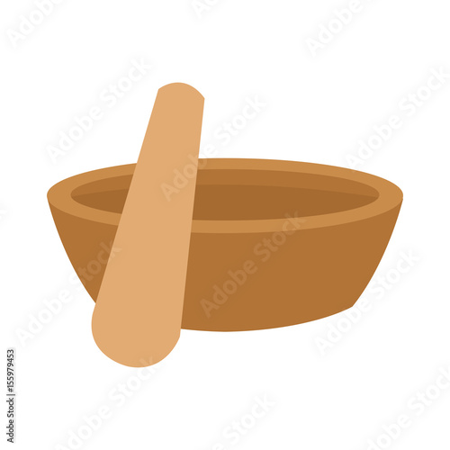 mortar and pestle icon image vector illustration design 