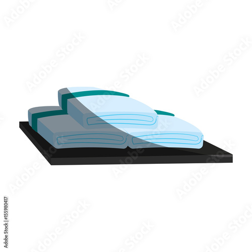 towels spa center related icon image vector illustration design 