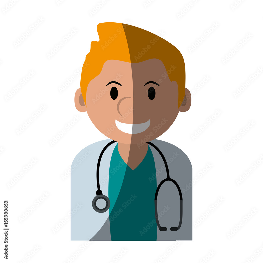 happy smiling male medical doctor icon image vector illustration design 