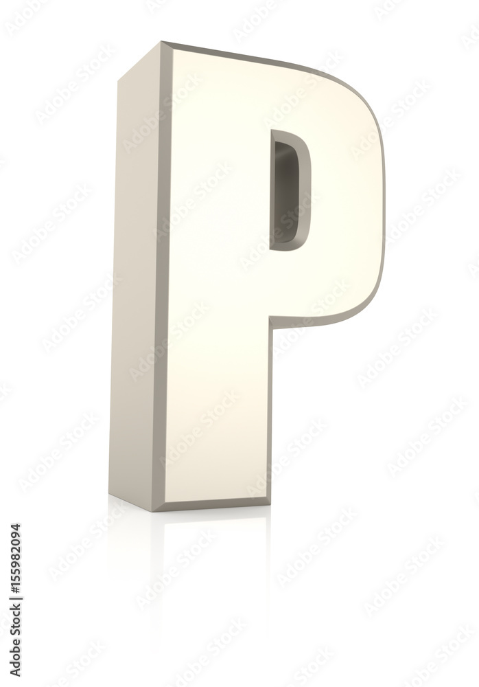 Letter P Isolated on White Background Letter P Isolated on White Background