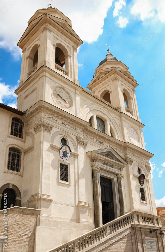 The church of Trinita dei Monti , Rome, Italy.
