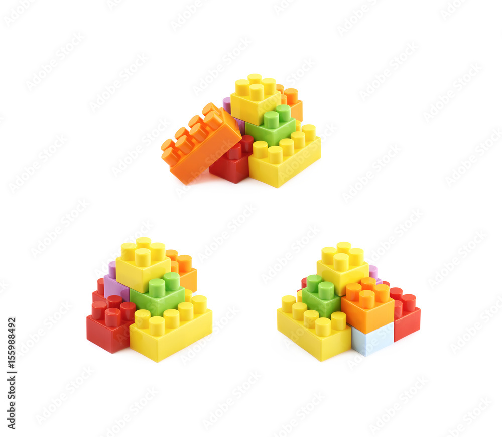 Pile of multiple toy bricks Pile of multiple toy bricks