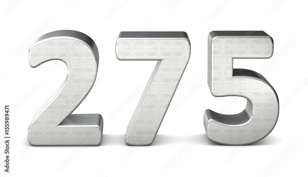 275 zahl silber 3d number silver struktur 275 zahl silber 3d number silver struktur