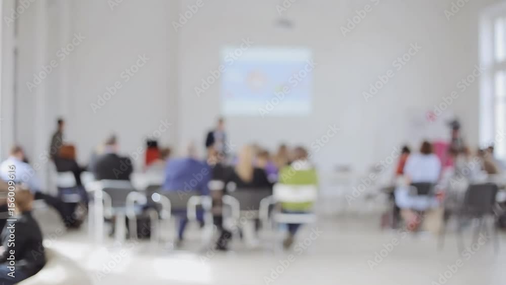 Blurred background of business seminar and presentation in the conference hall Blurred background of business seminar and presentation in the conference hall