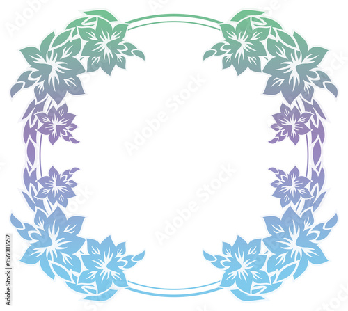 Beautiful raster round frame with gradient filled. © LaFifa