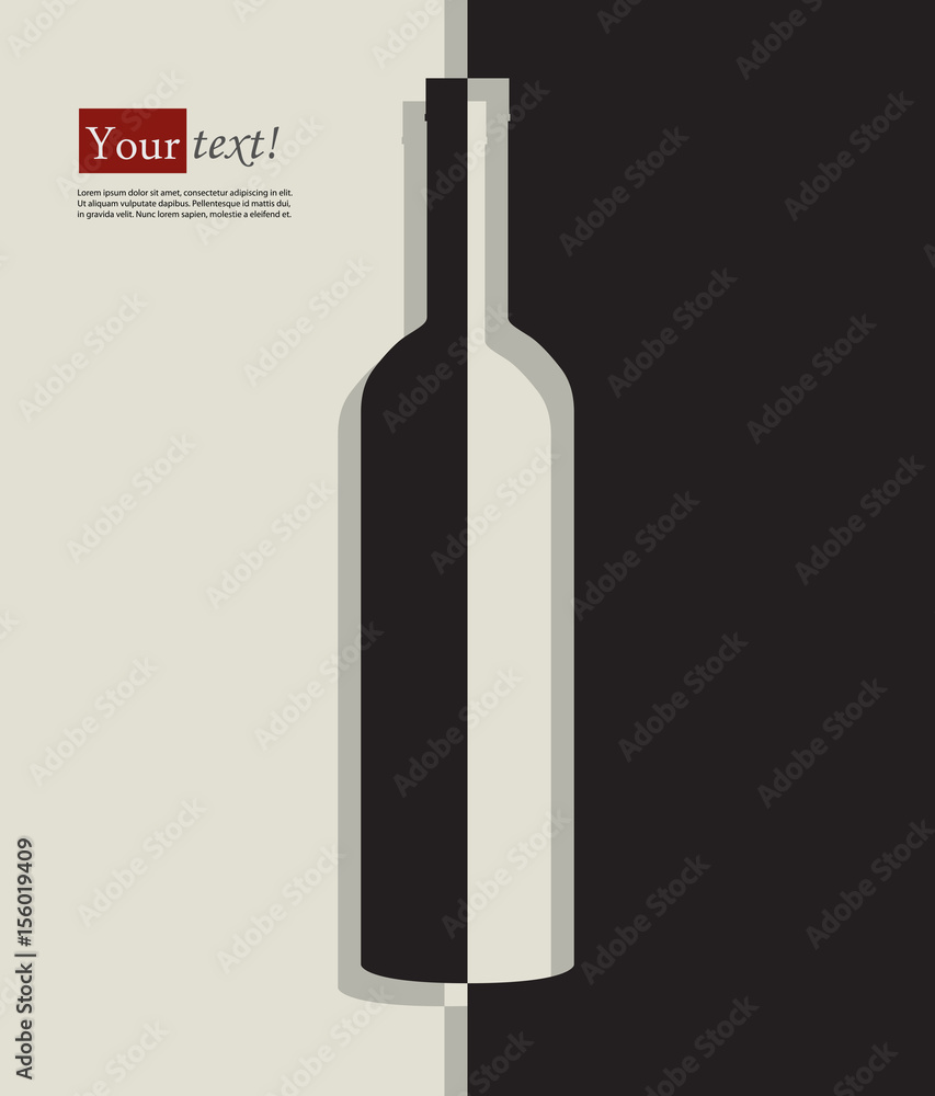 Wine bottle black