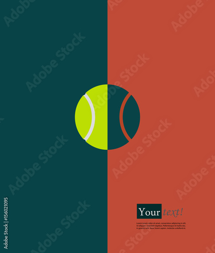 Tennis ball clay court