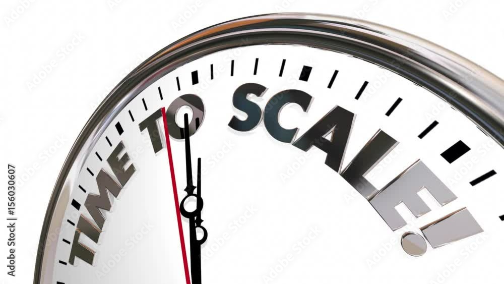 Time to Scale Expand Business Growth Clock 3d Animation Time to Scale Expand Business Growth Clock 3d Animation