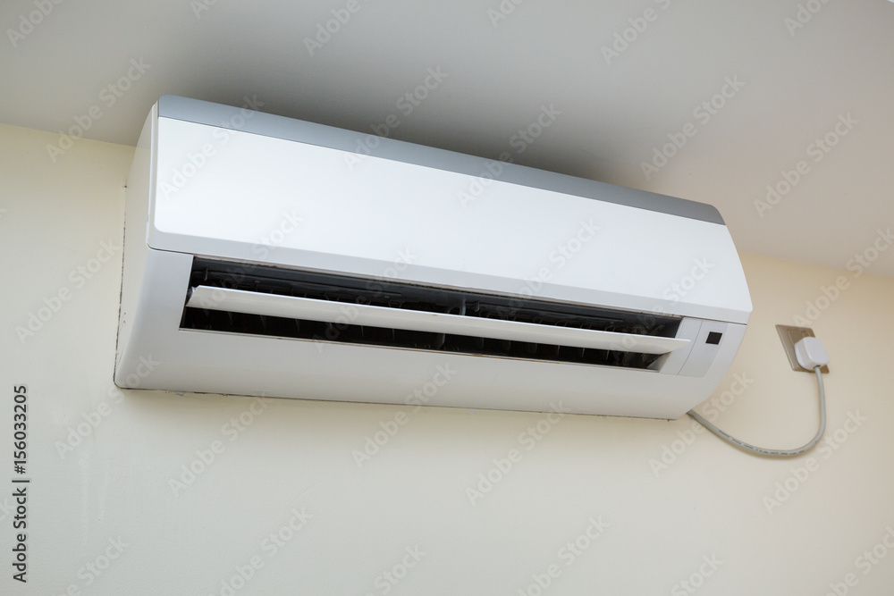 Split-system air conditioner on wall