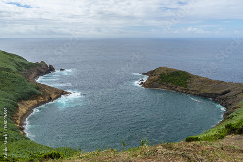 A small bay on the coastline of Faial Island, Azores, Portugal,