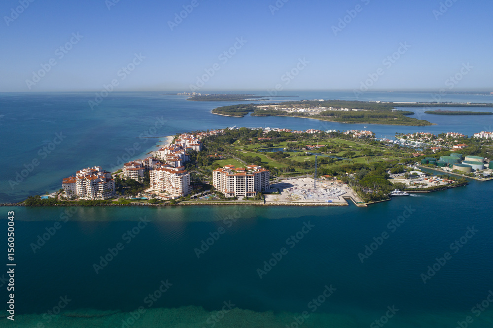 Aerial image of Fisher Island Miami Beach