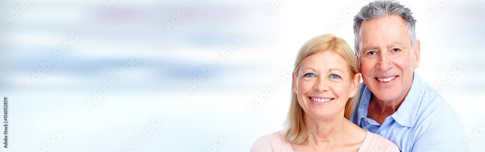 Senior couple smiling. Senior couple smiling.
