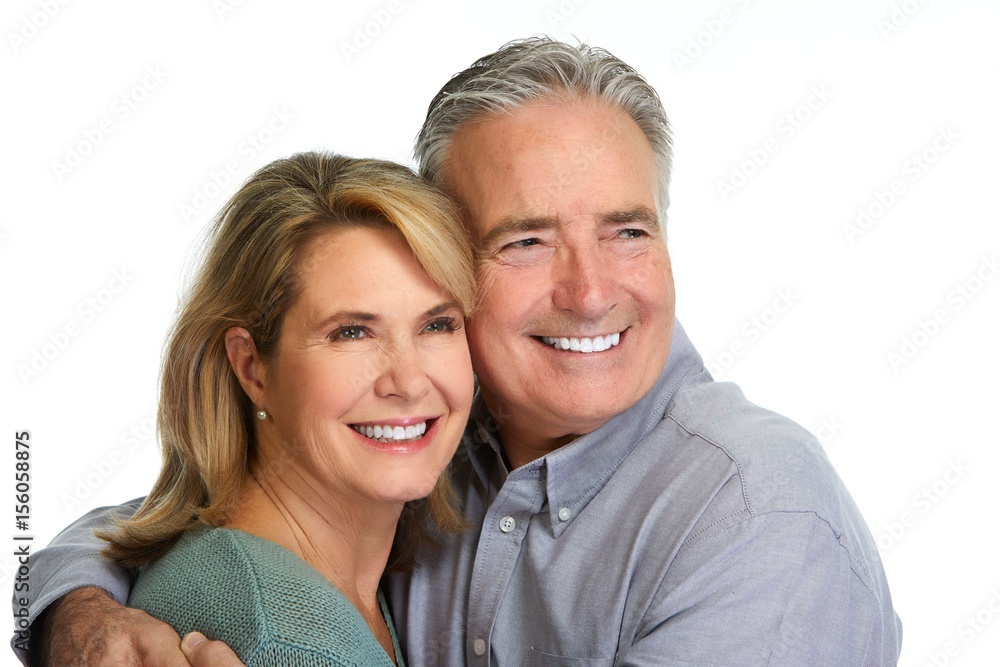 Senior couple smiling. Senior couple smiling.