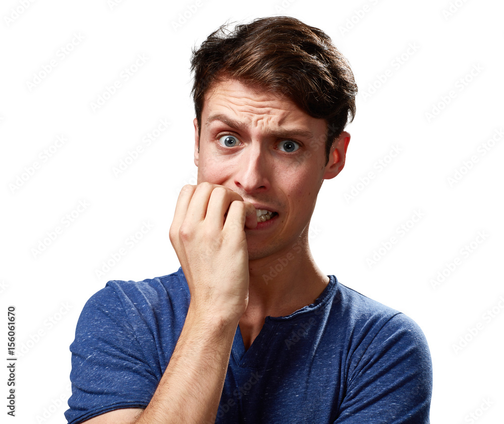 Anxious Man Face Stock Foto Adobe Stock