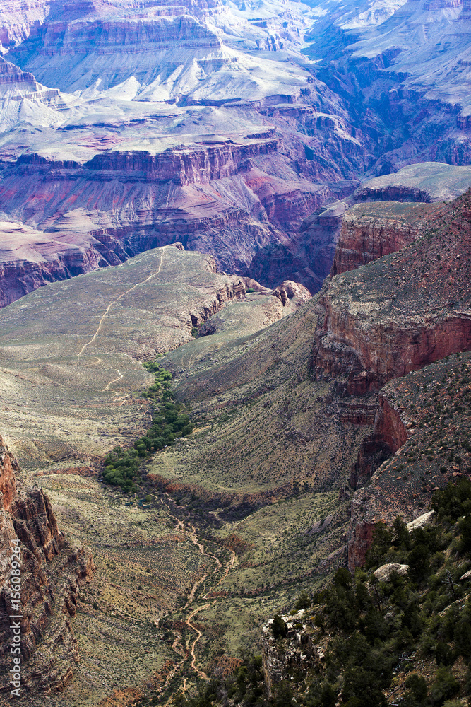 Naklejka premium Mountain zigzags famous of Grand Canyon