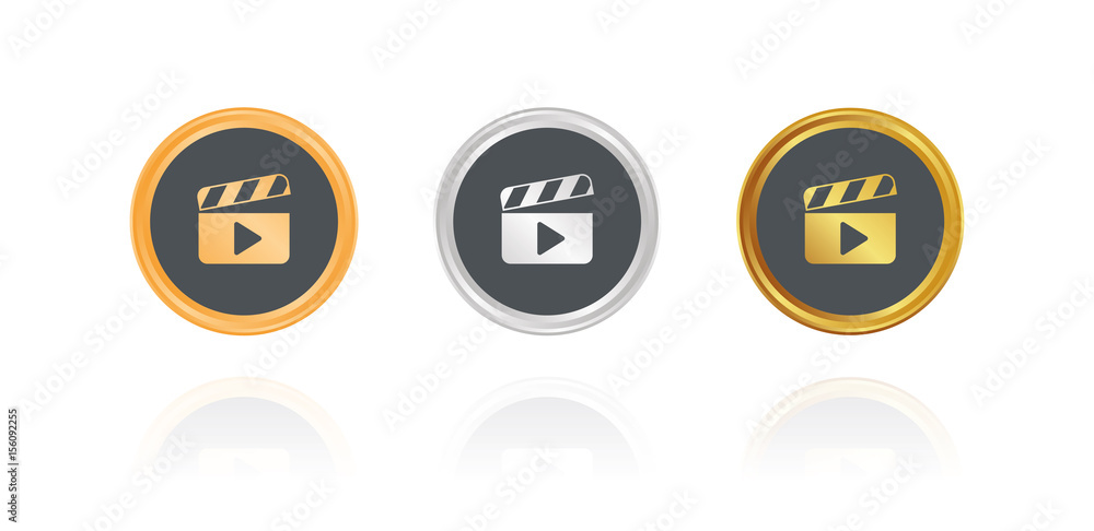 Video Player - Take - Bronze, Silber, Gold Buttons Video Player - Take - Bronze, Silber, Gold Buttons