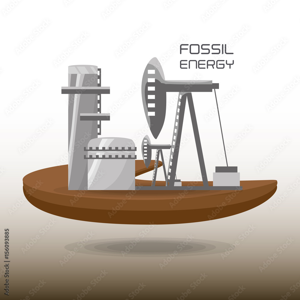 landscape related with fossil energy, vector illustration landscape related with fossil energy, vector illustration