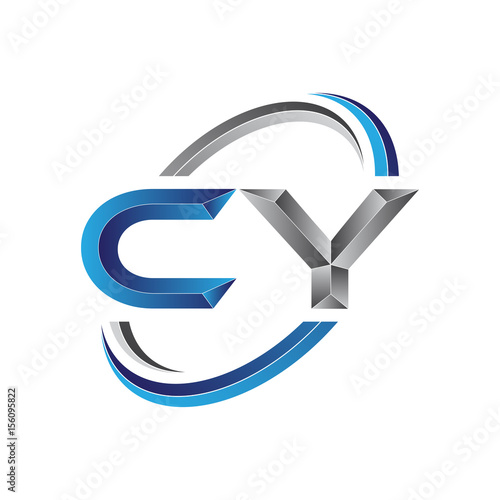 Free Download Simple initial letter logo modern swoosh CY - GFXLoad