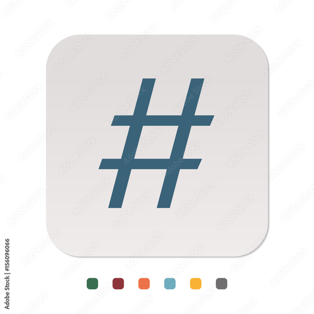 Obraz premium Papier Icon - Raute Hashtag