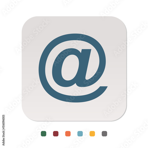 Papier Icon - at Zeichen E-Mail