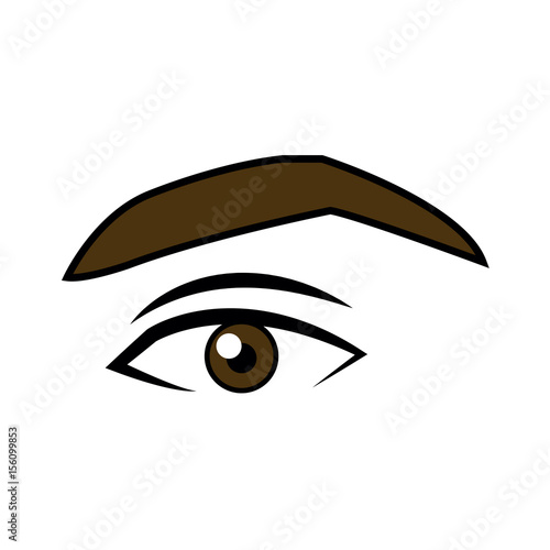 male eye view look vision image vector illustration