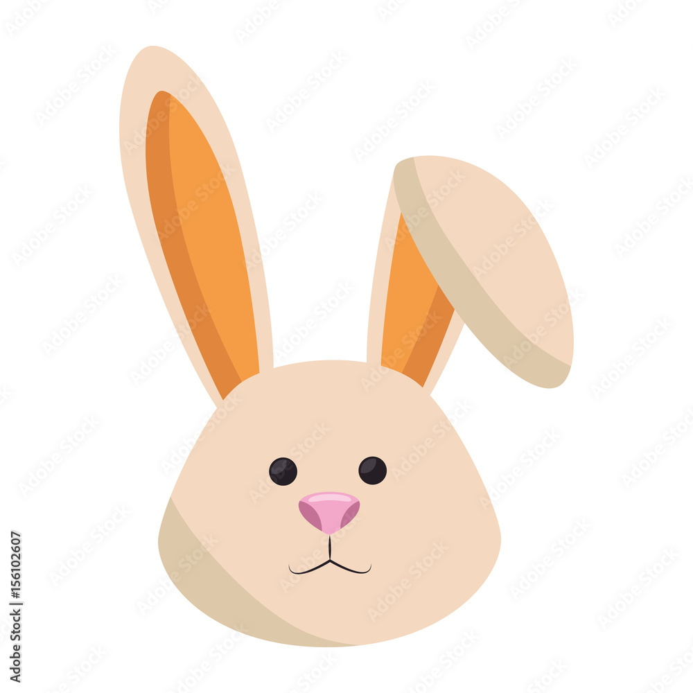 easter bunny icon over white background. colorful design. vector illustration easter bunny icon over white background. colorful design. vector illustration