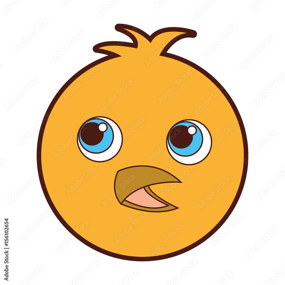 cute chicken character icon vector illustration design