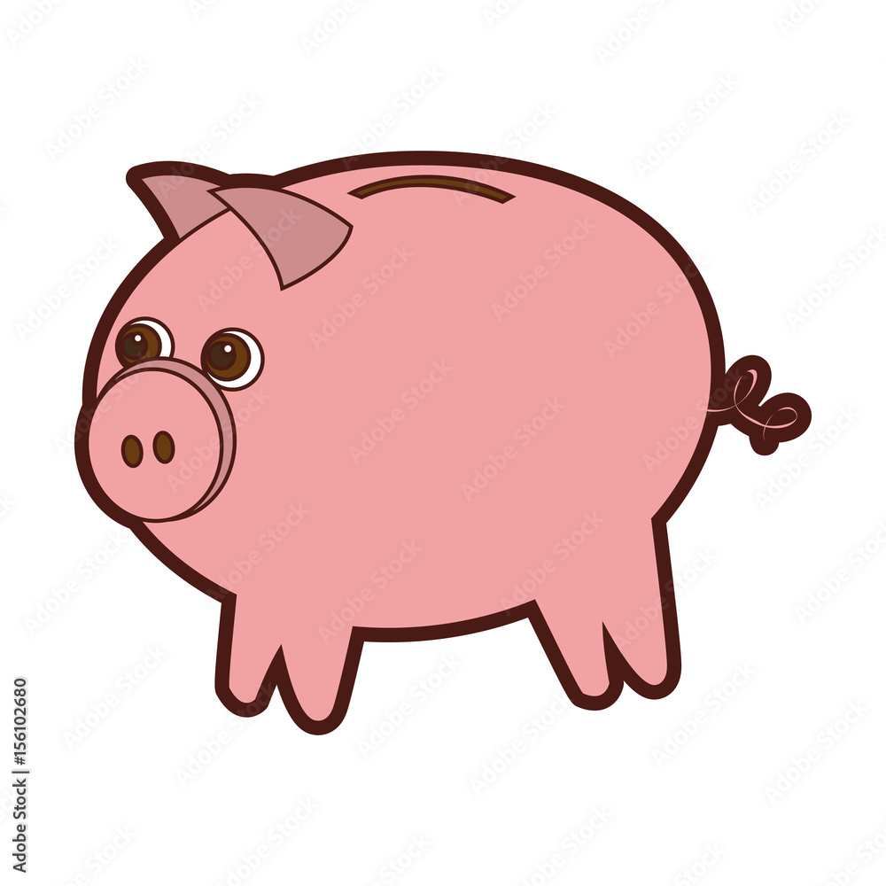 cute piggy character icon vector illustration design cute piggy character icon vector illustration design