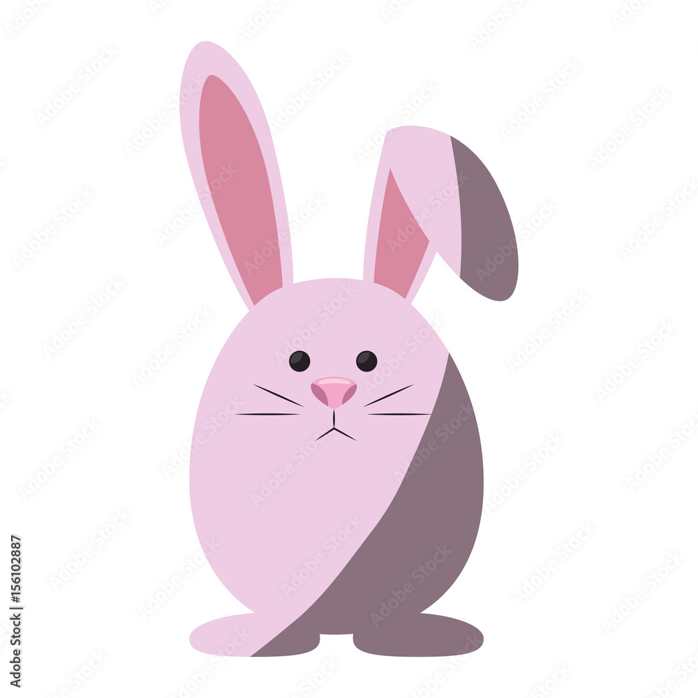 Fototapeta premium easter bunny icon over white background. colorful design. vector illustration