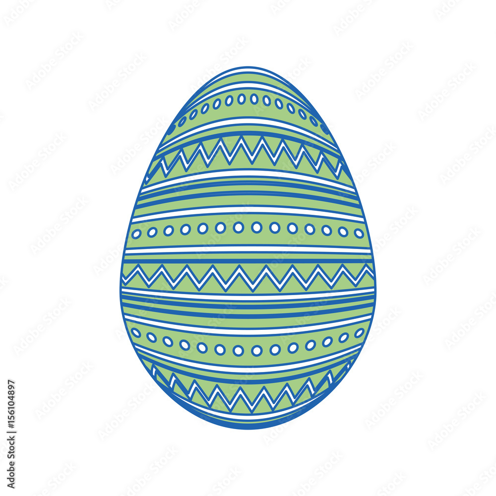 striped easter egg icon over white background. colorful design. vector illustration striped easter egg icon over white background. colorful design. vector illustration
