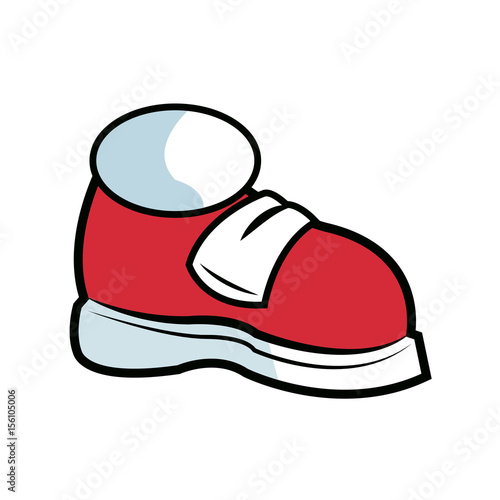 cartoon sneaker sport shoes over white background. vector illustration