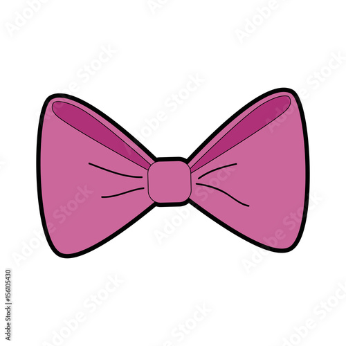 bow tie icon over white background. colorful design. vector illustration © Gstudio
