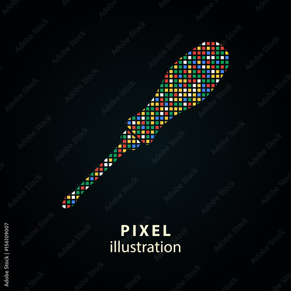 Screwdriver - pixel illustration. Screwdriver - pixel illustration.