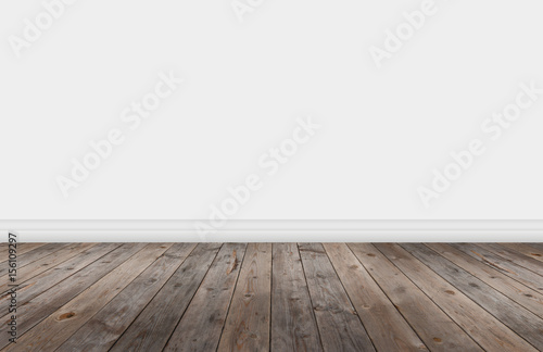 Wood flooring with wall