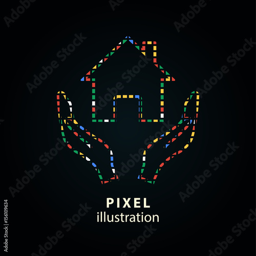 Donate - pixel illustration.