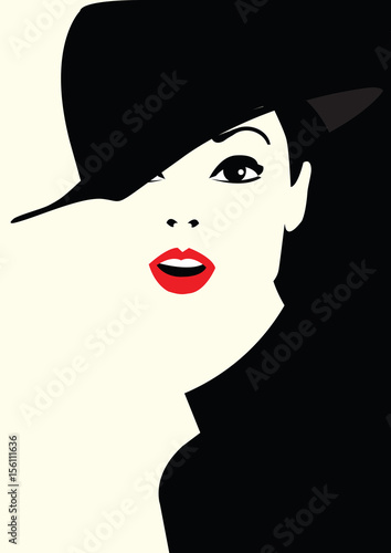Fashion woman in style pop art.