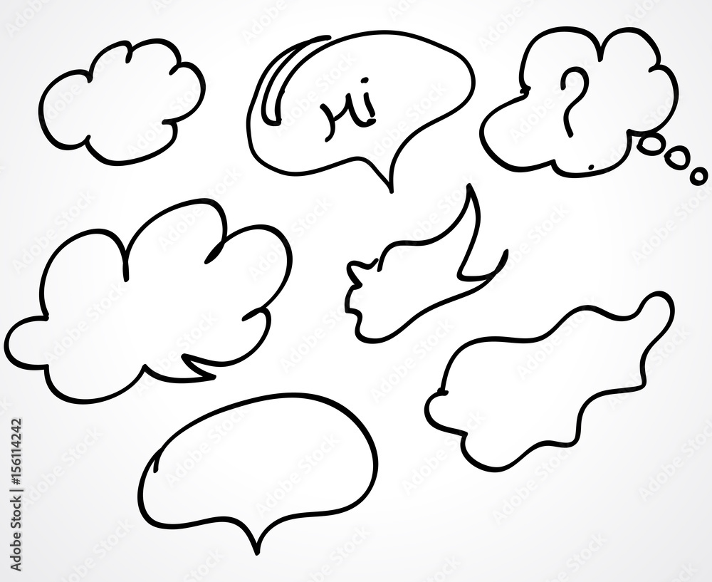 abstract hand sketch call out shapes illustration abstract hand sketch call out shapes illustration