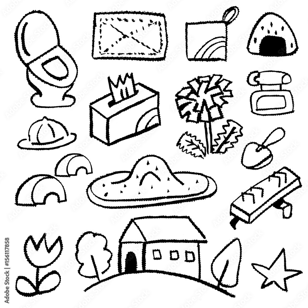 手書き チョークとクレヨンの素材 保育園にあるもの 手書き チョークとクレヨンの素材 保育園にあるもの