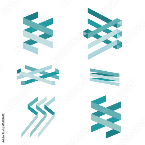 origami design, folding paper icon design
